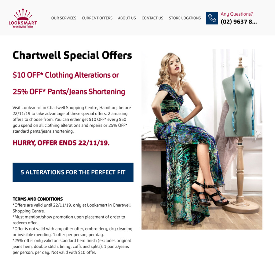 10 off Every 50 or 25 off Standard Pants/Jeans Shortening Look