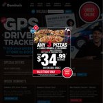 Any 2 Pizzas + Garlic Bread & 1.5l Drink $27 Delivered (Normally $38) @ Domino's