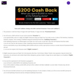 Purple Visa: Spend $1,000 or More & Get $200 Cashback (First 300 Customers) @ NL, The Market, TWH, Warehouse Stationery, T7
