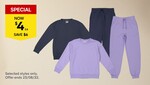Young Original Kids Trackpants & Young Original Kids Crew Sweatshirt $4 ea. (Was $10.00) @ The Warehouse