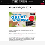 Win 1 of 5 Weber Lumin BBQ prize packs with Stuffs Great Kiwi Quiz