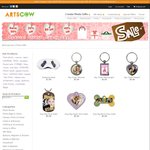 Custom Key Chain, Dog Tag or Sleeping Mask for USD $0.99 (~NZD $1.50) Delivered @ ArtsCow