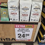 [AKL] IncaFe Organic Coffee Forza Whole Coffee Beans 1kg $24.99 @ PAK'n SAVE Pukekohe