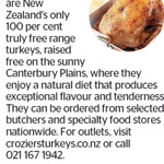 Win a 5kg Crozier's Free Range Turkey from The Dominion Post