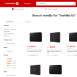 Toshiba Portable HDD 1TB $50.30, 2TB $71.30, 4TB $127.30 Delivered @ The Warehouse (Using $5 off via App)