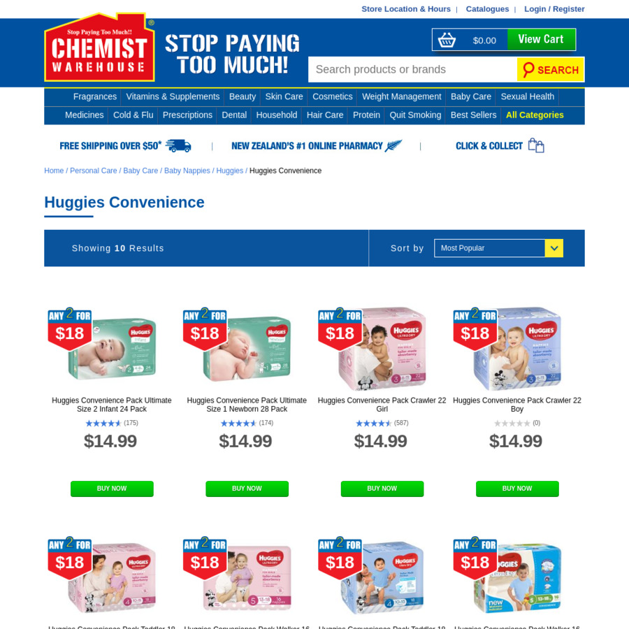 Huggies nappies size sales 2 chemist warehouse