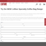 3 Free Specialty (Primo, Colombia & Toro Blend) Coffee Bag Samples Delivered @ L'affare