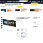 Crucial Ddr5-4800 Sodimm Cl40 (16gbit) RAM, 16GB $103.24 @ Amazon AU via Amazon US