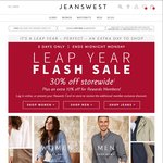 Jeanswest 40% off Storewide Leap a Year Sale