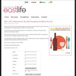 Win 1001 Restaurants You Must Experience before You Die (Book) from Eastlife