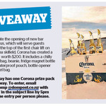 Win a Corona Chilly Bin, Travel Bag, Beanie, Fridge Magnet Bottle Opener, Waterproof Pouch, Travel Bag from The Dominion Post