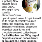 Win a 500g Bag of Emporio Espresso Coffee (Beans or Ground) from The Dominion Post