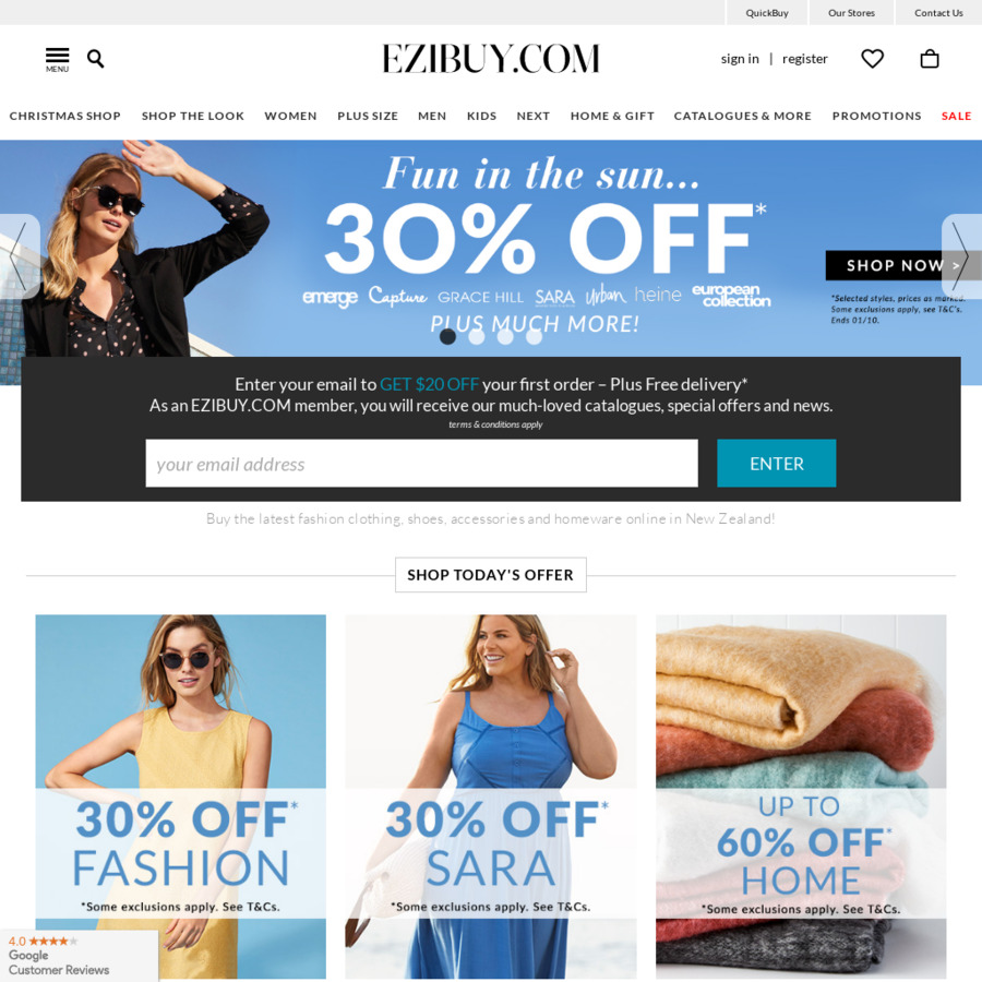 Ezibuy - 30% off Full Priced Items and Free Delivery - ChoiceCheapies