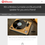 Win a House of Marley Wireless Turntable & Bluetooth Speaker (1 for You, 1 for Friend) @ Vodafone Rewards (Vodafone Customers)