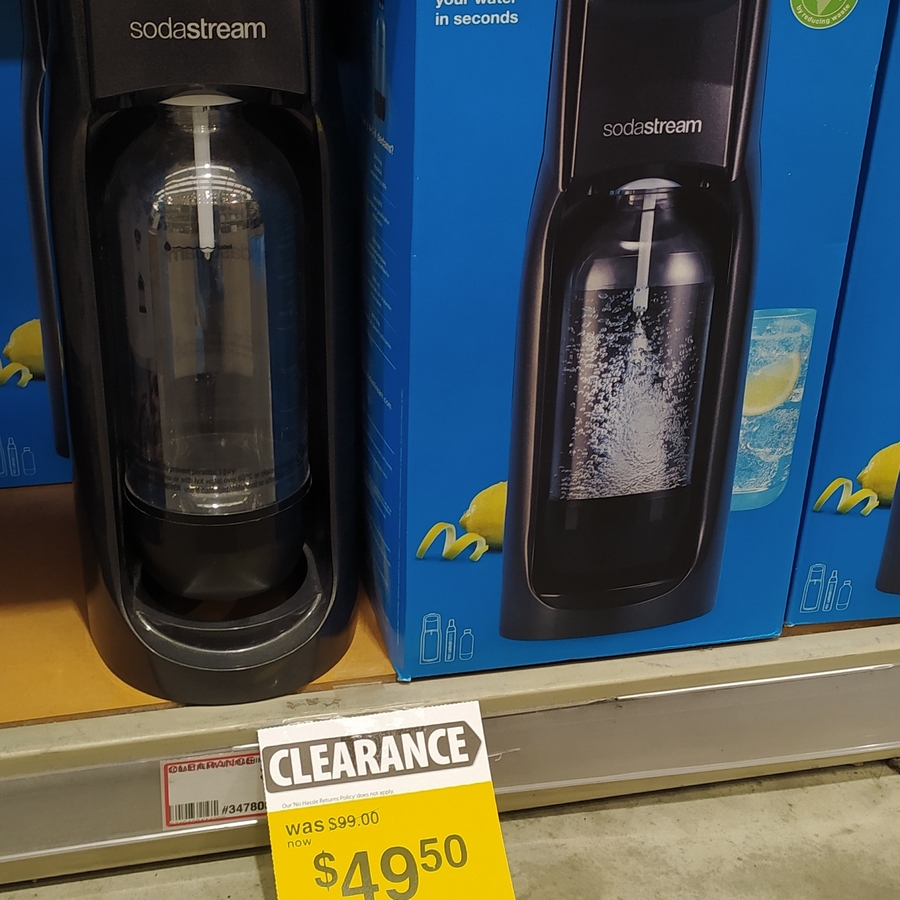 Sodastream Jet Black 49.50 (Usually 99) Mitre 10 Nelson (Pricematch