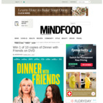 Win 1 of 10 copies of Dinner with Friends on DVD from Mindfood