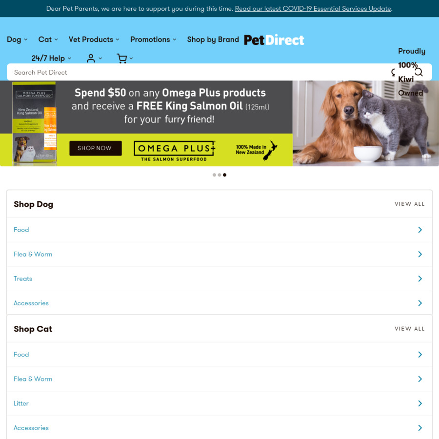 20 off 100 Minimum Spend (First Purchase) at Pet Direct ChoiceCheapies