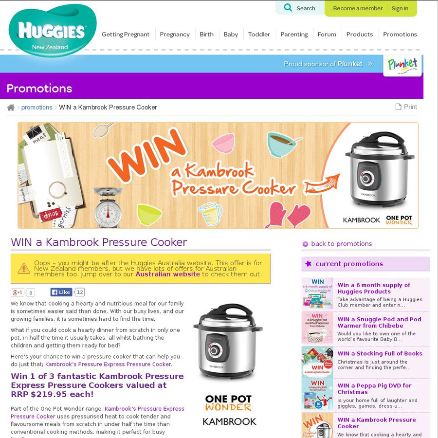Win 1 of 3 Kambrook Pressure Express Pressure Cookers (KPR600) from