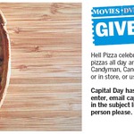 Win 1 of 5 $50 Hell Pizza Vouchers from The Dominion Post [Wellington]