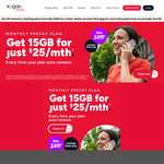 28% off Large Prepay Plan (15GB/Month for $25/Month for Up to 2 Years via Auto-Renew) @ Kogan Mobile (Voucher Expires 30/4/26)