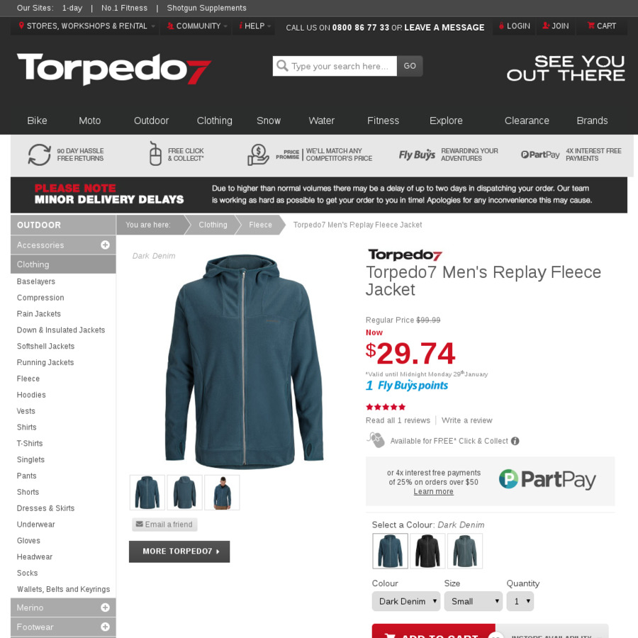 Torpedo7 Men's Fleece Jacket $29.74, 3 Pair Socks $2.99 Massive Sale ...
