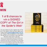 Win 1 of 5 Signed Copies of "The Girl in The Spider's Web" from Hachette Books