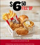2 Wicked Wings, Regular Potato and Gravy, Bread Roll & Chips $6.50 @ KFC