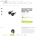 Dynamix Power Extension Lead Black - 2m $2.99 + $6.90 Shipping or $0 C/C @ Computer Lounge