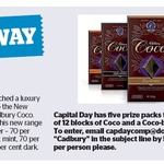 Win 1 of 5 Cadbury Coco Prize Packs (12 Blocks of Chocolate, Fleece Blanket) from The Dominion Post