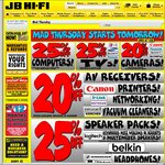 25% off: Computers, Selected Brands of TVs, | 20% off: Canon Printers, Selected Brands of Cameras, Vacuum Cleaners + More @ JB