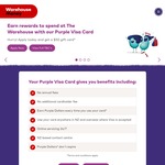Warehouse Money Purple Visa $50 The Warehouse Gift Voucher for New Applications