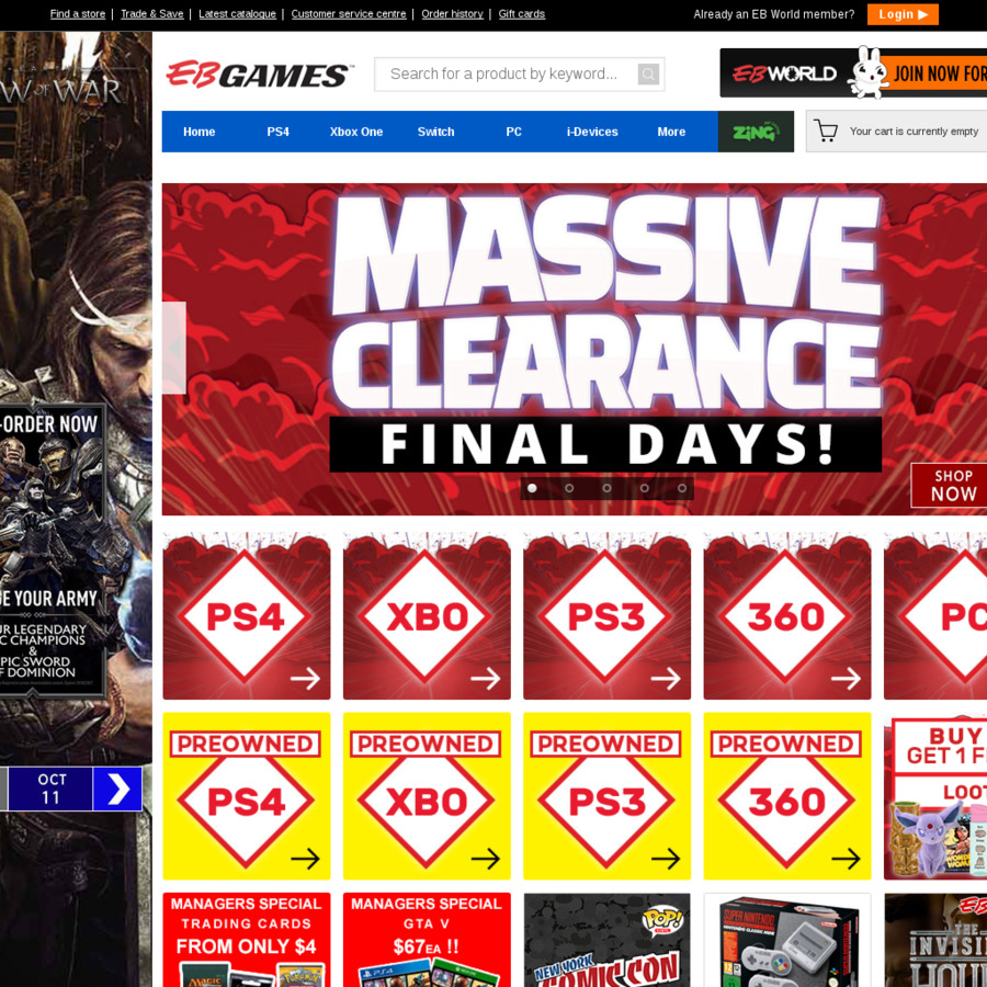 Mega Clearance EB Games ChoiceCheapies