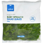 Value Baby Spinach Salad Leaves 300g $0.99 (Instore) @ PAK'n SAVE, Westgate