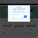 Select Glasses Frames $0 (Just Pay for Lenses) + 35% off Lenses @ Clearly