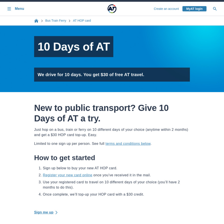 [AKL] Receive $30 HOP Credit When You Buy a $10 AT HOP Card & Use it on ...