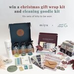 Win 1 of 10 Christmas Gift Wrap Kits and a Cleaning Goodie Kits from Miyu and Good Change Store