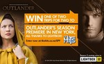Win 1 of 2 Trips to NY (Return Flights for 2, 4nts Hotel, $1000, See Outlander 2) from The Hits