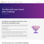 Free Microsoft Certification Exam for Completing a Microsoft Learn Cloud Skills Challenge @ Microsoft Ignite