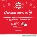 Nominate a Community Group that you think Deserves a $1,000 New World Gift Card @ Win with Breakfast
