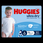 [South Island] Huggies Ultra Dry Nappies 30-44pk $14.29, Ultra Dry Nappy Pants 24-29pk $14.29 (Limit 4 Assorted) @ PAK'n SAVE