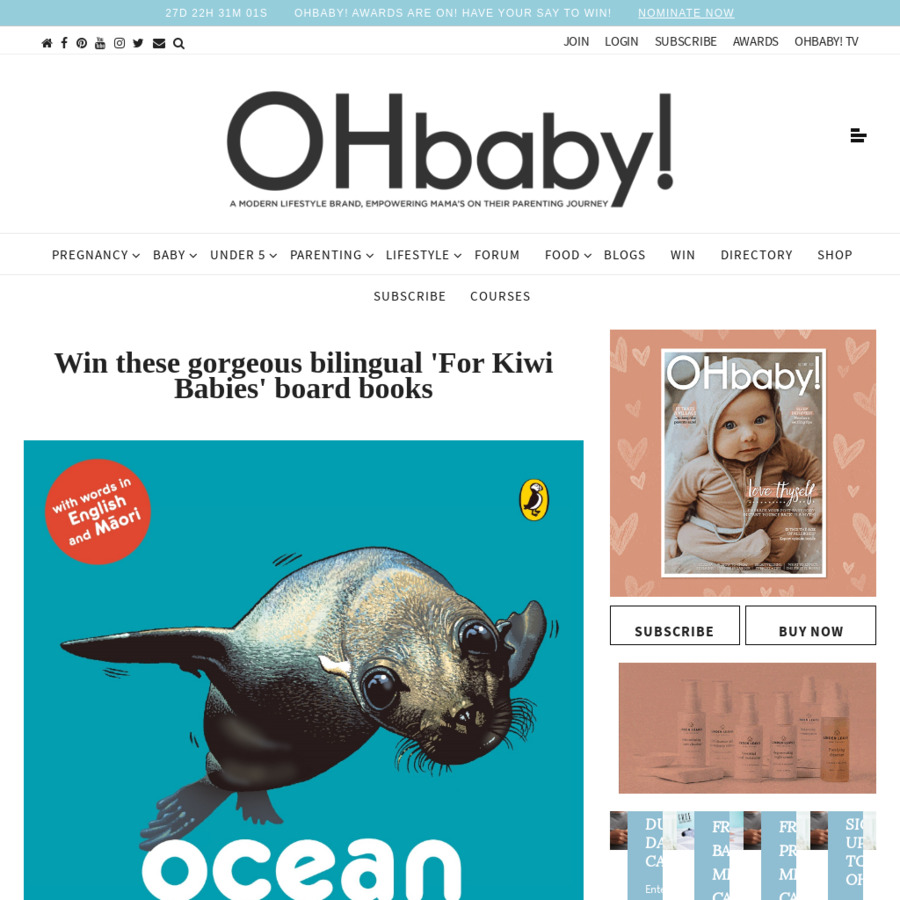 Win 1 of 3 copies of Vehicles for Kiwi Babies and Ocean for Kiwi Babies