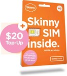Grab a $2 Skinny SIM and a $20 Top-Up for $12 @ Countdown (In-store only)