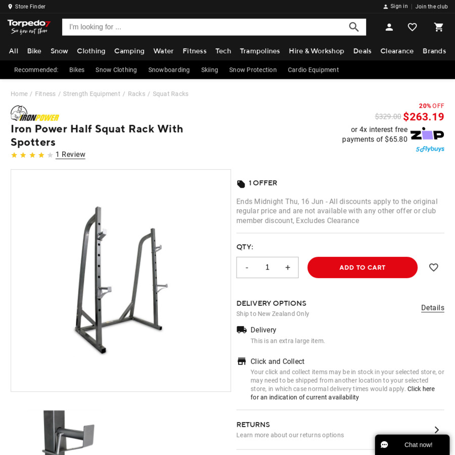 Iron power half online rack