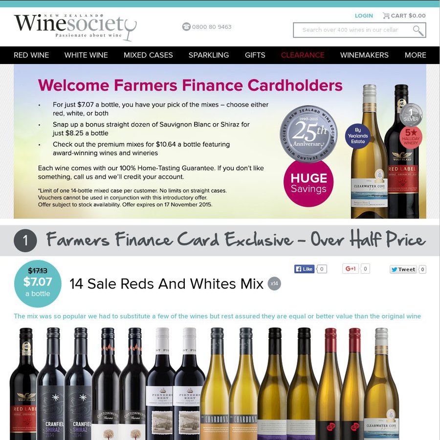 Wine Society Deals (99 or 149 for a Mix of 14 Bottles) ChoiceCheapies