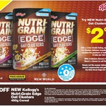 $2 off (Coupon) Kelloggs Nutri-Grain Edge Oat Clusters 450g Cereal [All Supermarkets]