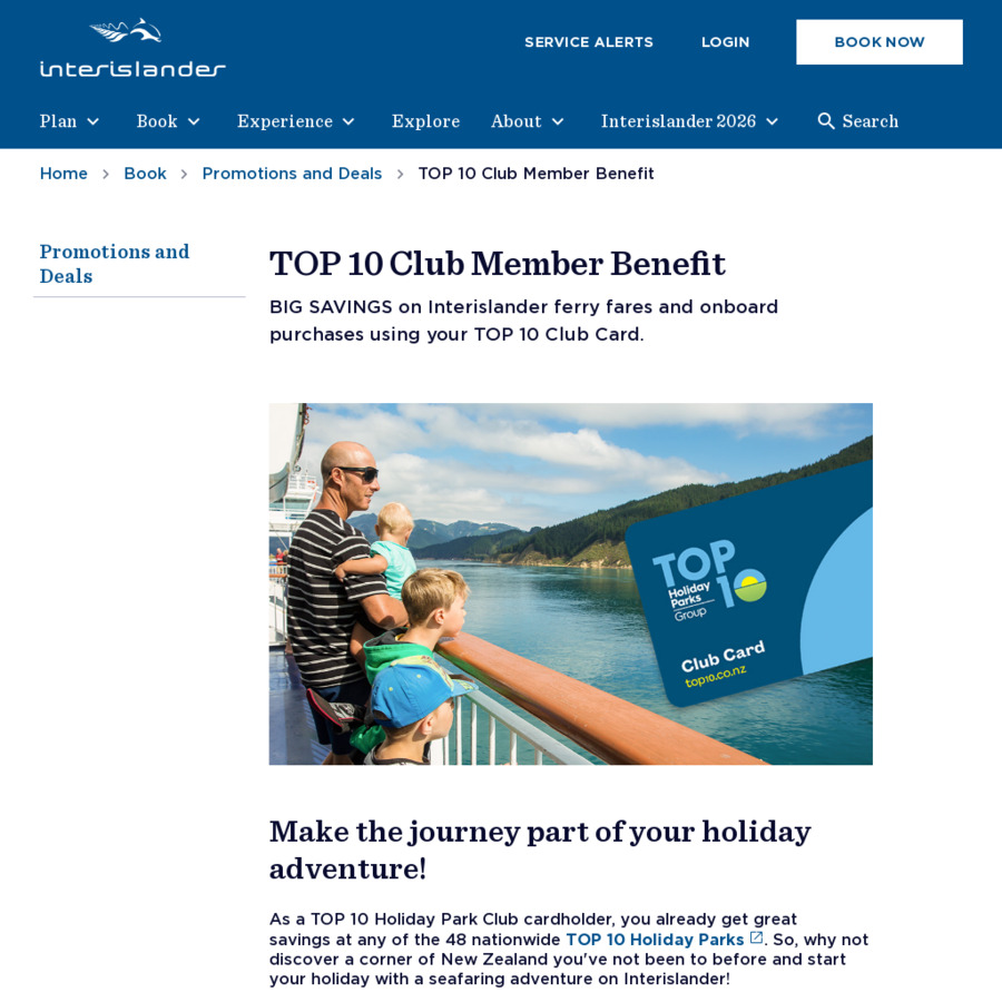 Interislander ferry discount hot sale code