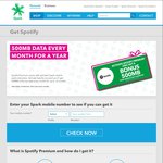 500MB Bonus for 12 Months When Activating Free Spotify Premium on Selected Plans @ Spark