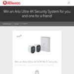 Win 2x Arlo Ultra 4K HDR Wi-Fi Security Systems (One for You, One for Friend) @ Vodafone Rewards (Vodafone Customers Only)