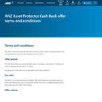 Earn $150 Cashback (Up to $450) for each Eligible Cover Type Purchased (New Asset Protector Policies Only) @ ANZ / Vero