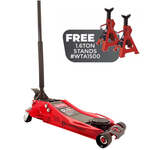 Powerbuilt 2.5 Ton Low Profile Fast Lift Trolley Jack with Free 1.5t Jack Stands ($479)